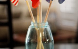 4th of july centerpiece pinwheels