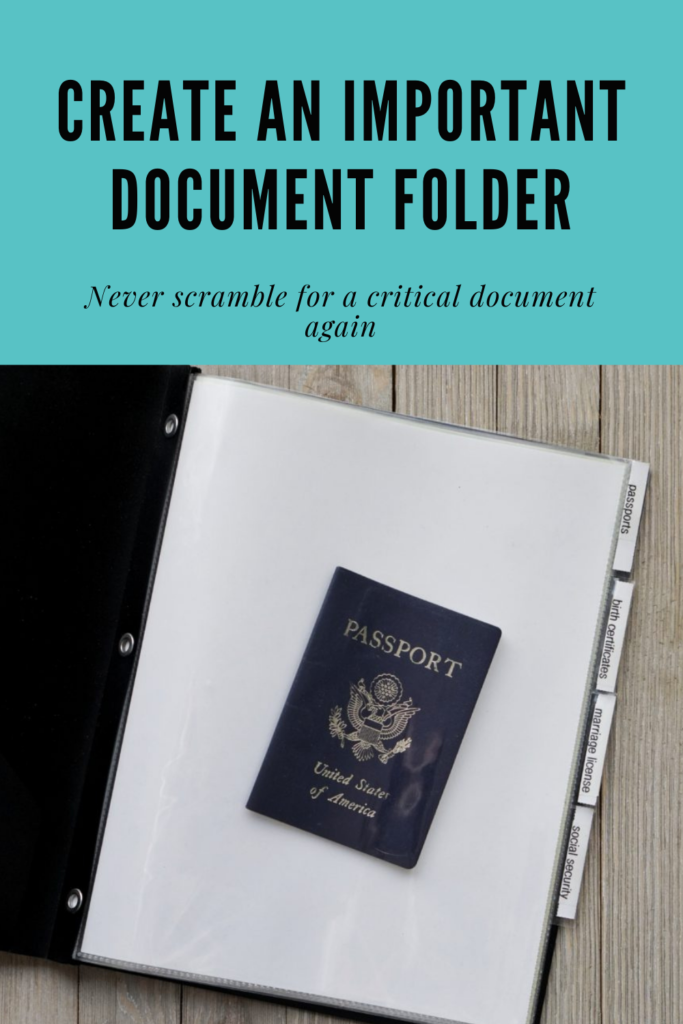 Important document folder tutorial
