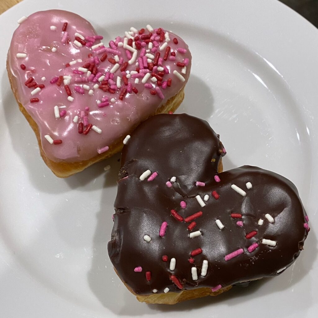 Valentines Day donuts