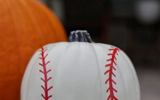 DIY Baseball Pumpkin