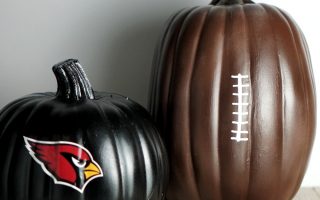 Easy No-carve Football Sports pumpkin