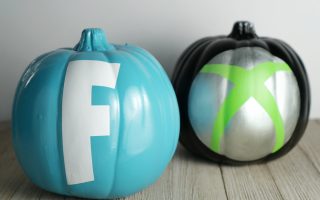 No-carve Fornite Xbox gamer pumpkins