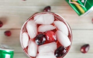 Cranberry Lime Spritz holiday cocktail