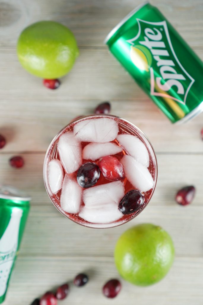 Cranberry Lime Spritz holiday cocktail