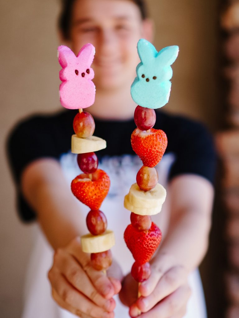 Easter Peeps Fruit Kabobs, a Fun and Healthy Treat