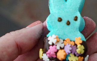 Chocolate Dipped Easter Peeps dessert
