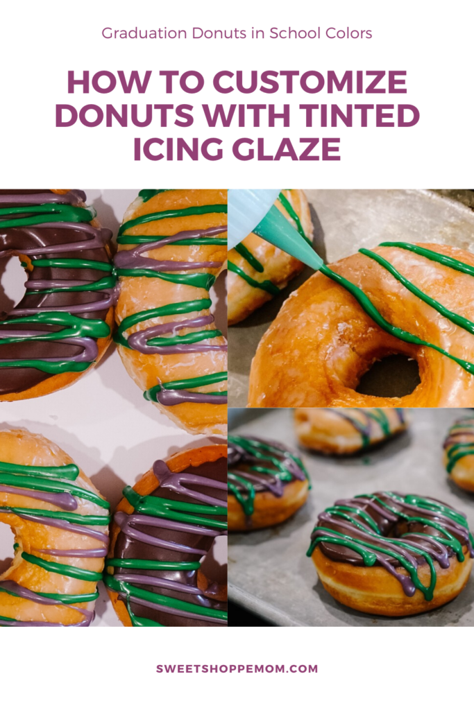 custom donuts with colorful icing glaze