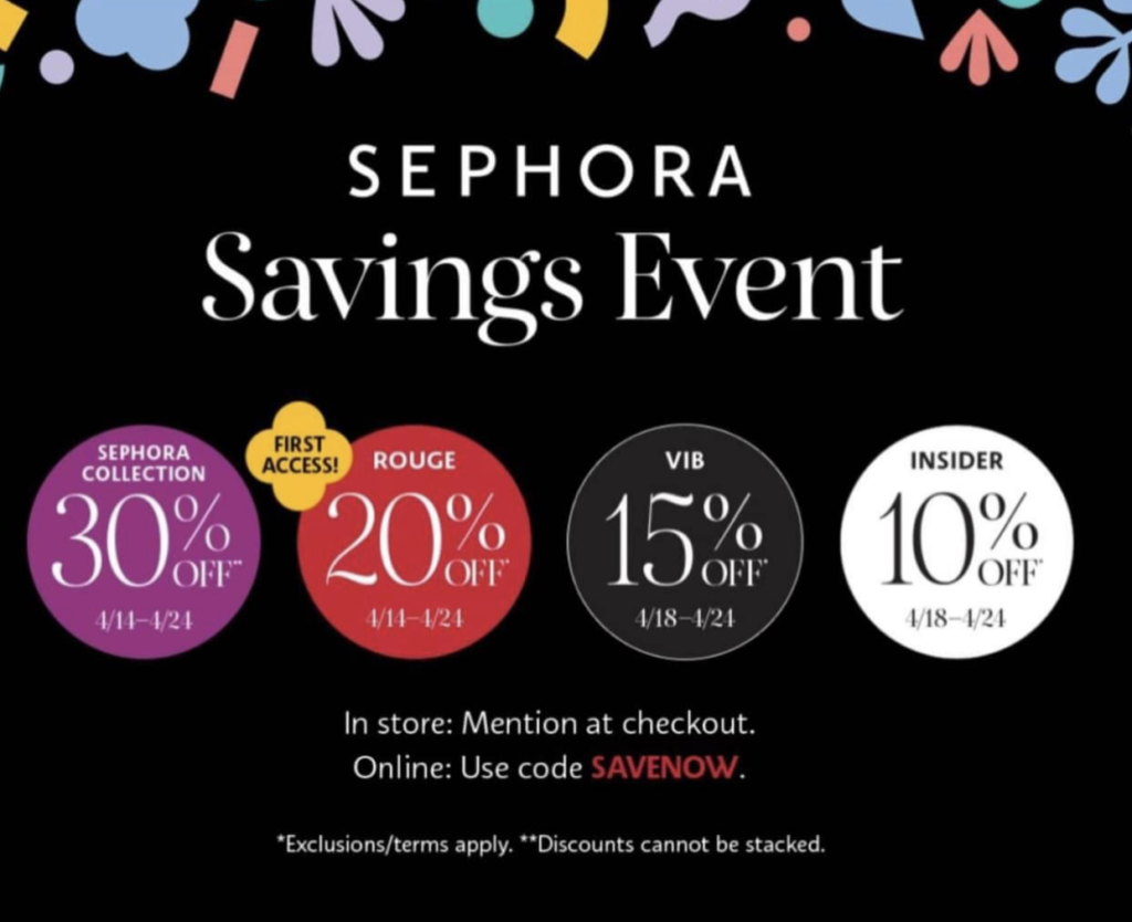 Sephora savings event discounts